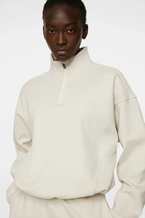 Tennis|Sweaters<J.Lindeberg Elin Zip Sweatshirt Moonbeam