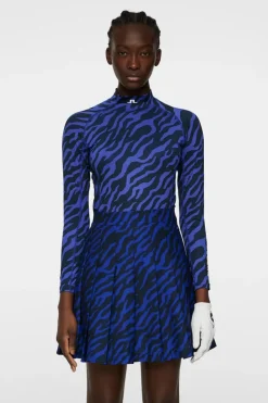 Golf|Base & Mid Layers<J.Lindeberg Ella Print Compression Top TourTigerClematisM