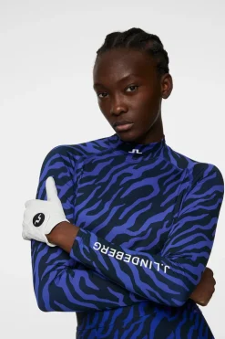 Golf|Base & Mid Layers<J.Lindeberg Ella Print Compression Top TourTigerClematisM