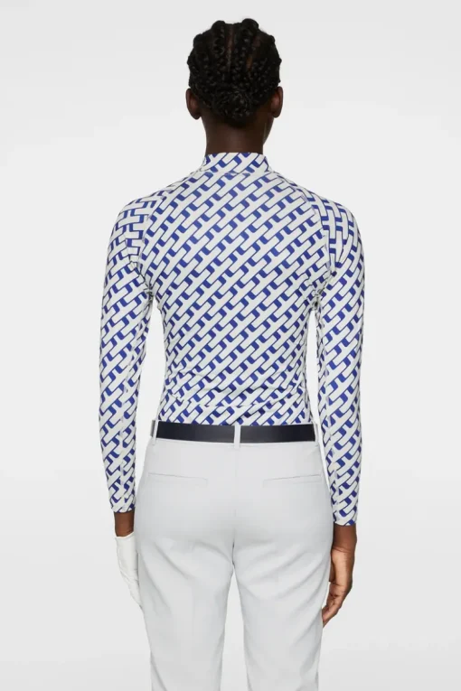 Golf|Base & Mid Layers<J.Lindeberg Ella Print Compression Top TourGeoMoonbeamM