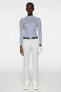 Golf|Base & Mid Layers<J.Lindeberg Ella Print Compression Top TourGeoMoonbeamM