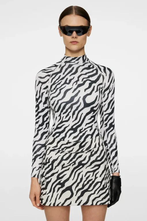 Golf|Base & Mid Layers<J.Lindeberg Ella Print Compression Top TourTigerMoonbeamM