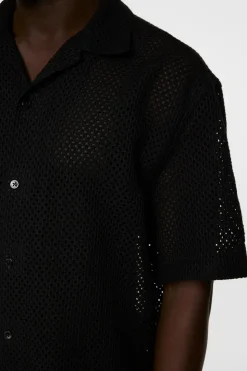 Tops|Shirts<J.Lindeberg Ellis Crochet Shirt Black