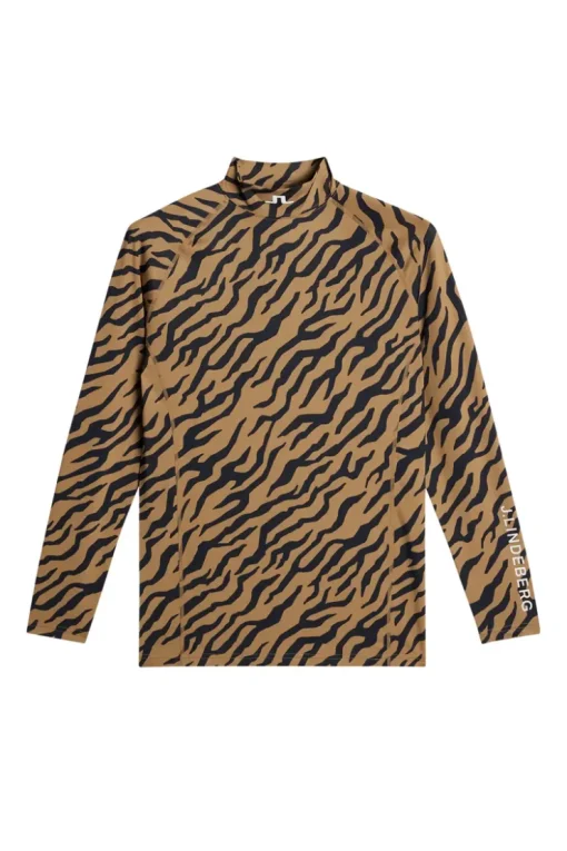 Golf|Tops<J.Lindeberg Ello Compression Print TourTigerBrownM