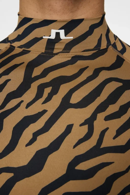 Golf|Tops<J.Lindeberg Ello Compression Print TourTigerBrownM