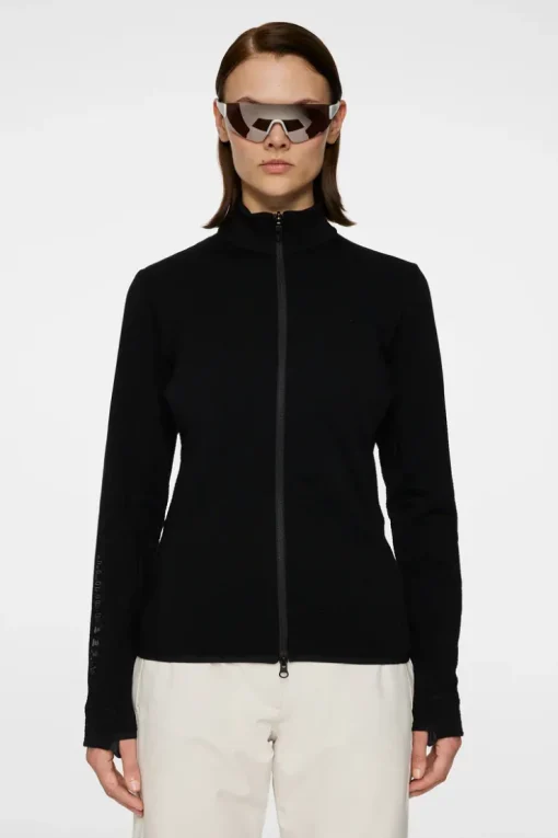 Ski|Base & Mid Layers<J.Lindeberg Emeliz Merino Mid Layer Black