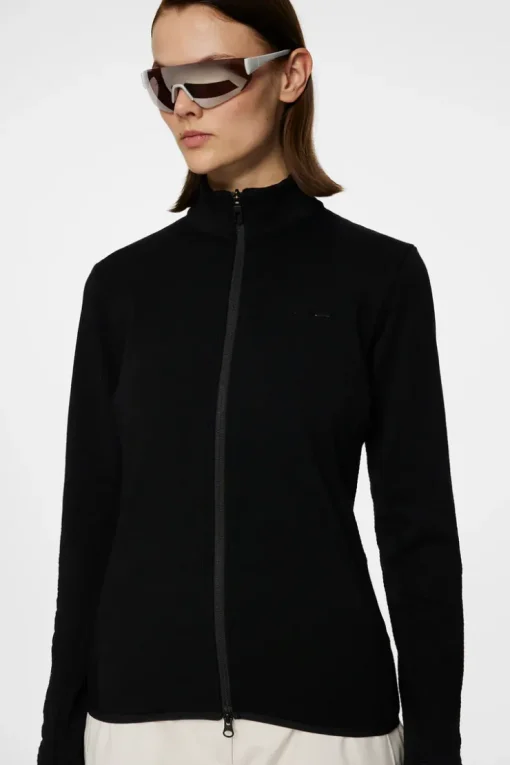Ski|Base & Mid Layers<J.Lindeberg Emeliz Merino Mid Layer Black