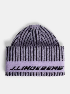 Accessories|Beanies<J.Lindeberg Enso Plated Logo Beanie Bougainvillea
