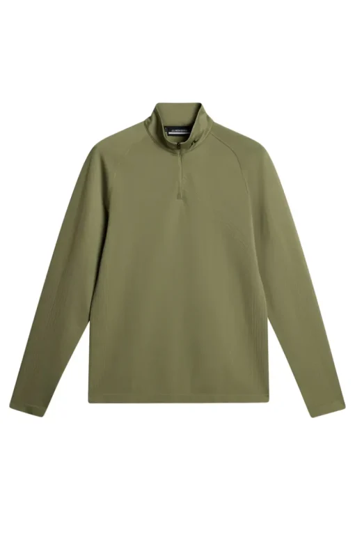 Golf|Base & Mid Layers<J.Lindeberg Fay Seamless Mid Layer OilGreen