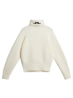 Ski|Knitwear<J.Lindeberg Finja Knitted Zip Sweater WhisperWhite