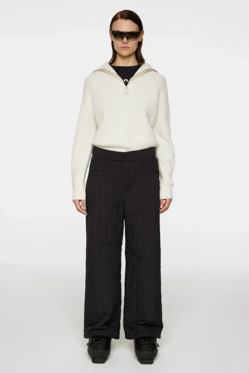 Ski|Knitwear<J.Lindeberg Finja Knitted Zip Sweater WhisperWhite
