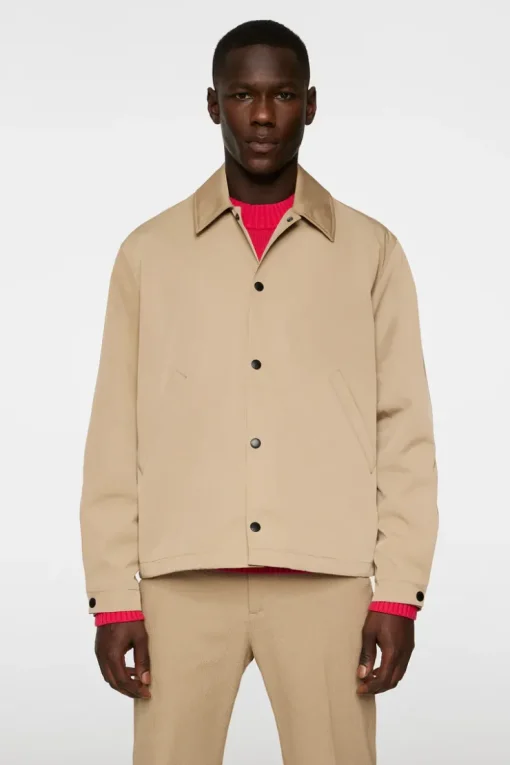 Jackets|Outerwear<J.Lindeberg Frazer Coach Jacket BatiqueKhaki