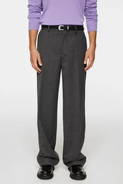 Trousers|Bottoms<J.Lindeberg Gaspard Wool Ripstop Pants LavaSmoke