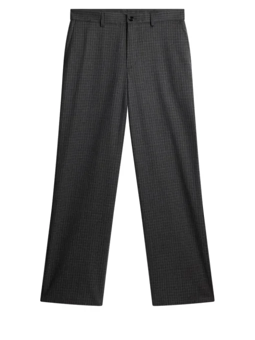 Trousers|Bottoms<J.Lindeberg Gaspard Wool Ripstop Pants LavaSmoke