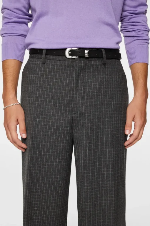 Trousers|Bottoms<J.Lindeberg Gaspard Wool Ripstop Pants LavaSmoke