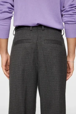 Trousers|Bottoms<J.Lindeberg Gaspard Wool Ripstop Pants LavaSmoke