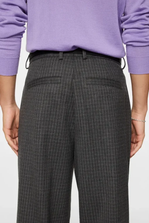 Trousers|Bottoms<J.Lindeberg Gaspard Wool Ripstop Pants LavaSmoke