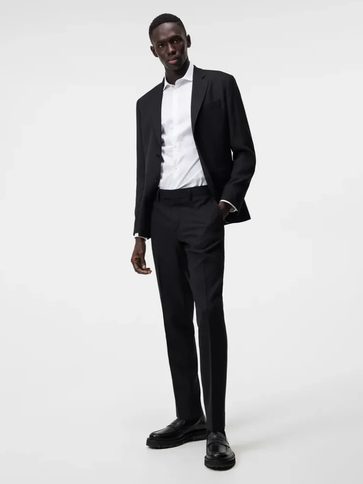 Suits & Tailoring|Tailored Trousers<J.Lindeberg Grant Active Hopsack Pants Black