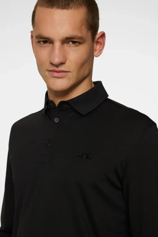 Golf|Polo Shirts<J.Lindeberg Gustaf LS Polo Black
