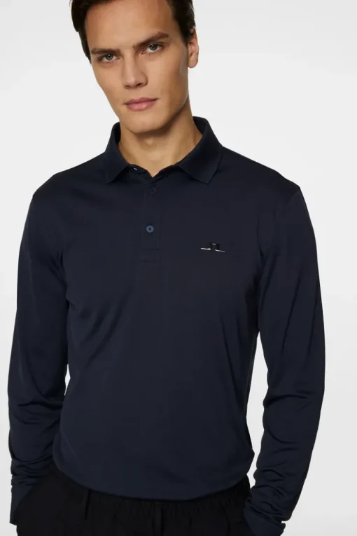 Golf|Polo Shirts<J.Lindeberg Gustaf LS Polo JLNavy