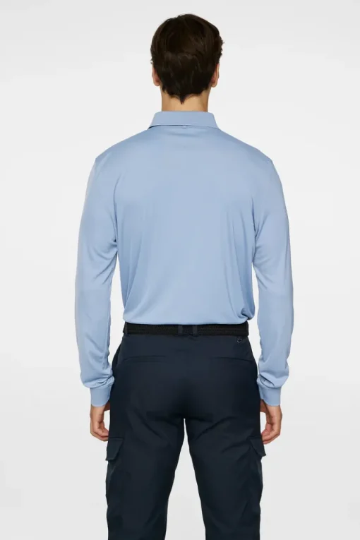 Golf|Polo Shirts<J.Lindeberg Gustaf LS Polo RainWashed