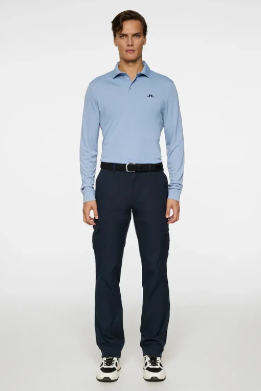 Golf|Polo Shirts<J.Lindeberg Gustaf LS Polo RainWashed