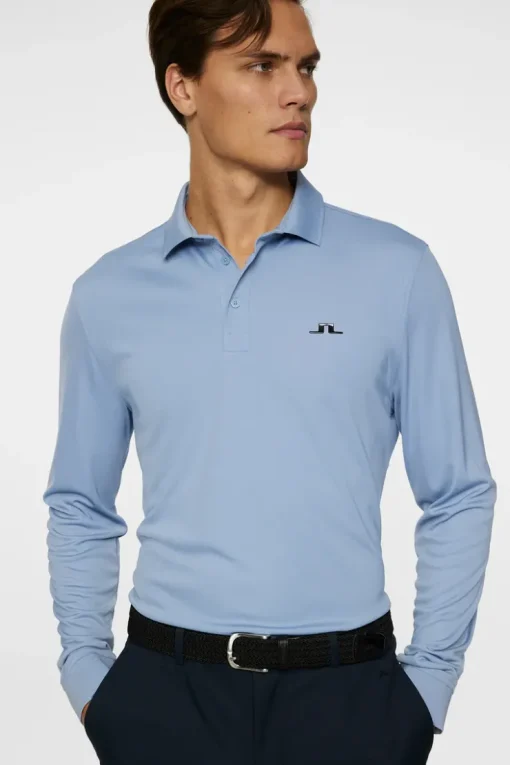 Golf|Polo Shirts<J.Lindeberg Gustaf LS Polo RainWashed
