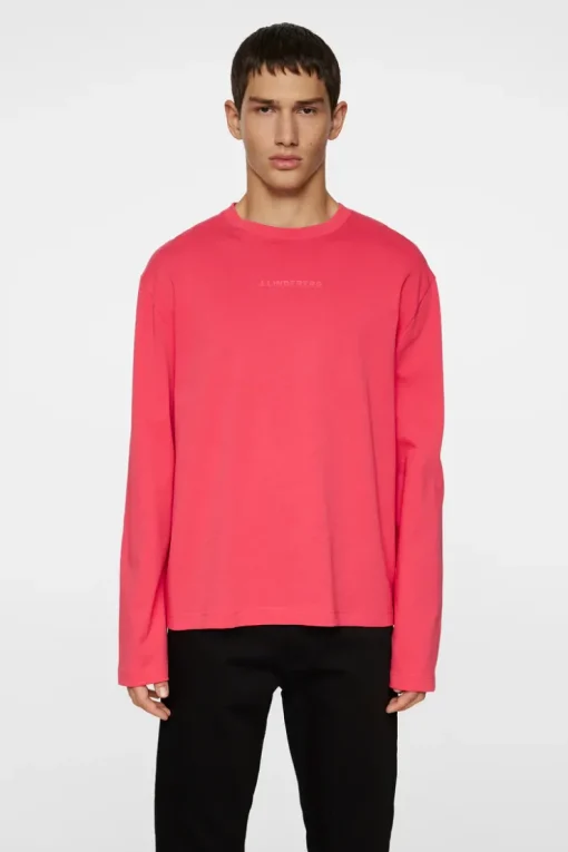 T-shirts|Tops<J.Lindeberg Hale Logo Longsleeve T-shirt Azalea