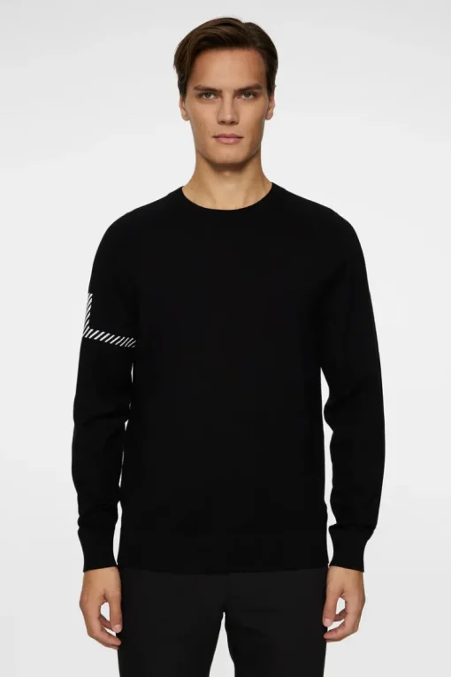 Golf|Knitwear<J.Lindeberg Heath Knitted Sweater Black