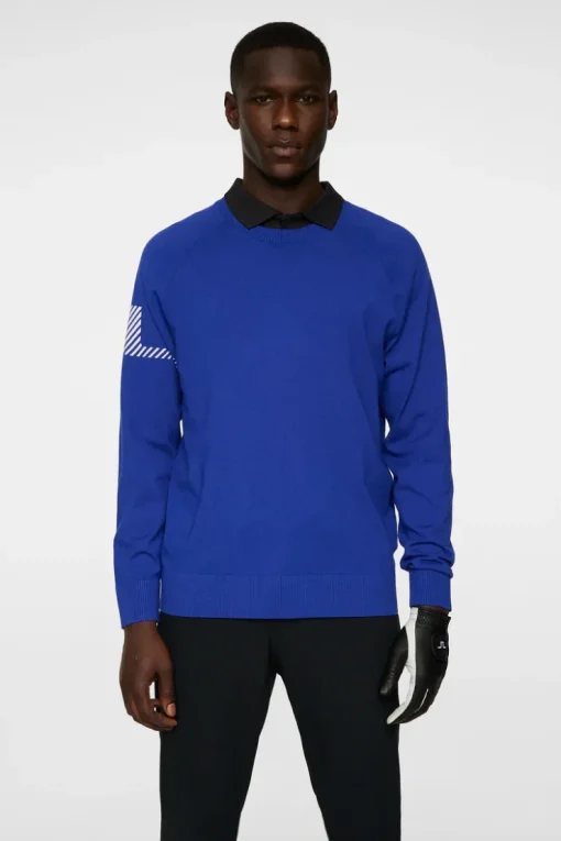 Golf|Knitwear<J.Lindeberg Heath Knitted Sweater ClematisBlue
