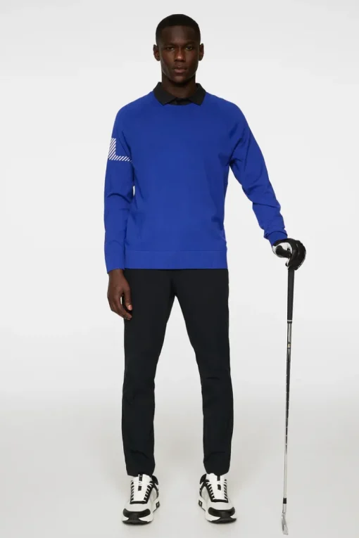 Golf|Knitwear<J.Lindeberg Heath Knitted Sweater ClematisBlue