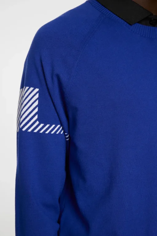 Golf|Knitwear<J.Lindeberg Heath Knitted Sweater ClematisBlue