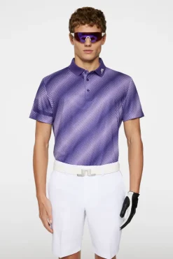 Golf|Polo Shirts<J.Lindeberg Heath Print Polo CombDeepWisteriaM