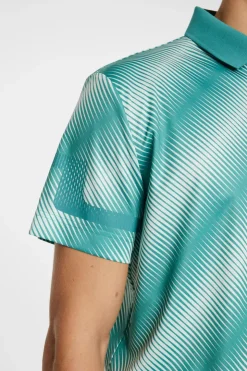 Golf|Polo Shirts<J.Lindeberg Heath Print Polo CombTealM
