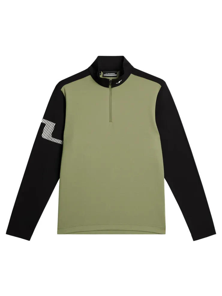 Golf|Base & Mid Layers<J.Lindeberg Heath Strike Mid Layer OilGreen