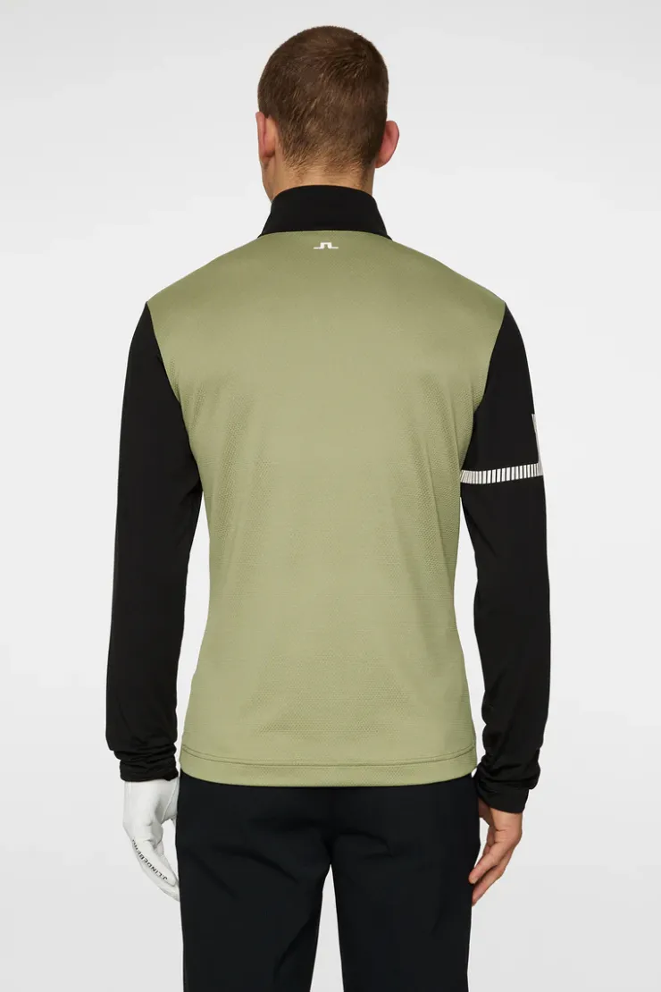 Golf|Base & Mid Layers<J.Lindeberg Heath Strike Mid Layer OilGreen