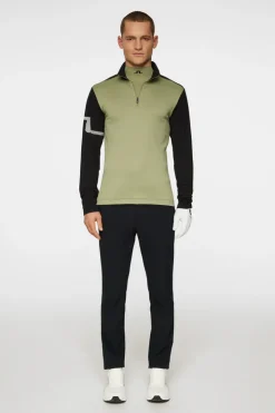 Golf|Base & Mid Layers<J.Lindeberg Heath Strike Mid Layer OilGreen