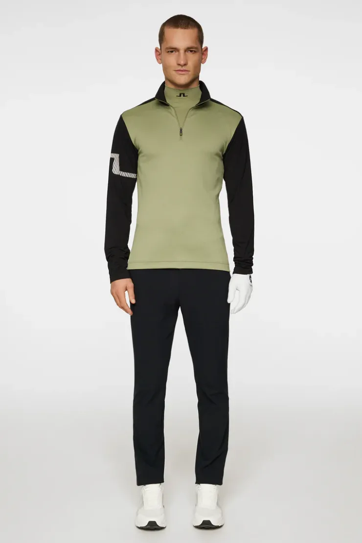 Golf|Base & Mid Layers<J.Lindeberg Heath Strike Mid Layer OilGreen