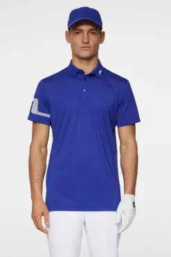 Golf|Polo Shirts<J.Lindeberg Heath Strike Polo ClematisBlue