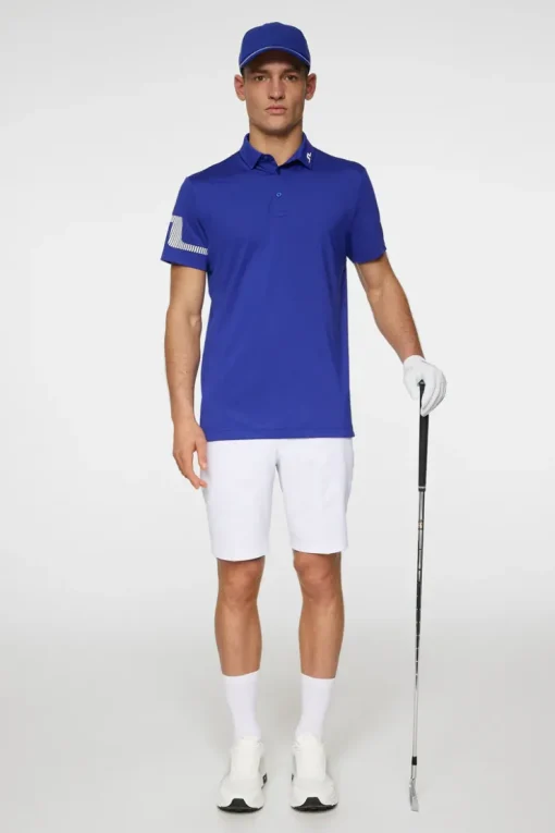Golf|Polo Shirts<J.Lindeberg Heath Strike Polo ClematisBlue