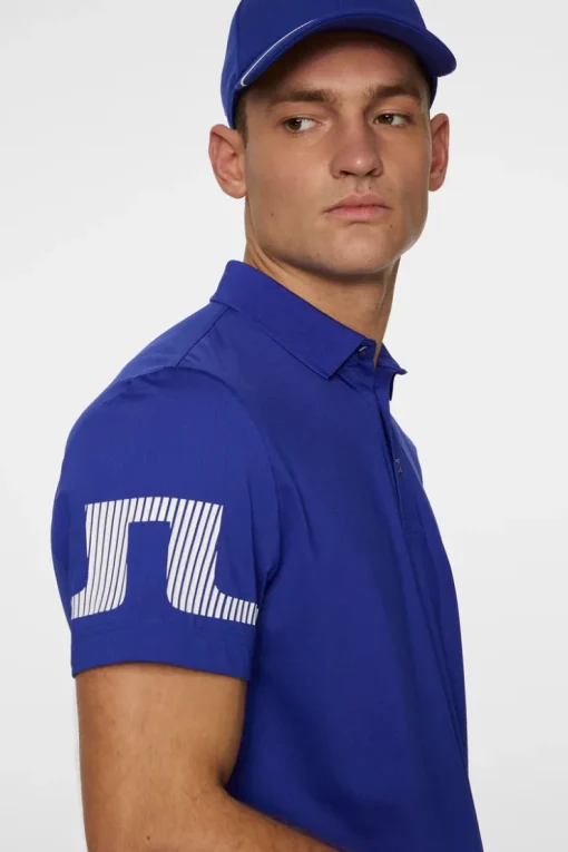 Golf|Polo Shirts<J.Lindeberg Heath Strike Polo ClematisBlue