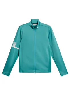Golf|Tops<J.Lindeberg Heath Zip Mid Layer Teal