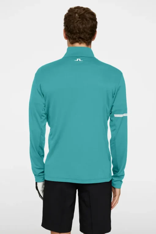 Golf|Tops<J.Lindeberg Heath Zip Mid Layer Teal