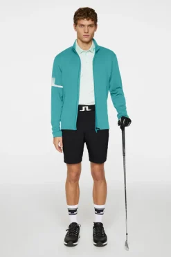 Golf|Tops<J.Lindeberg Heath Zip Mid Layer Teal