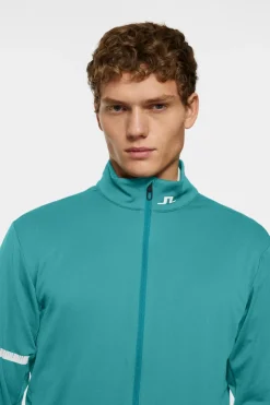 Golf|Tops<J.Lindeberg Heath Zip Mid Layer Teal