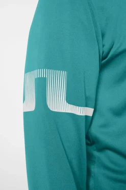 Golf|Tops<J.Lindeberg Heath Zip Mid Layer Teal