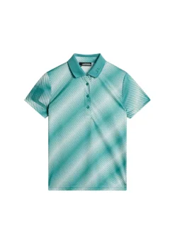 Golf|Tops<J.Lindeberg Heidi Print Polo CombTealM