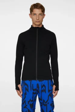 Ski|Base & Mid Layers<J.Lindeberg High Grounds Merino Mid Layer Black