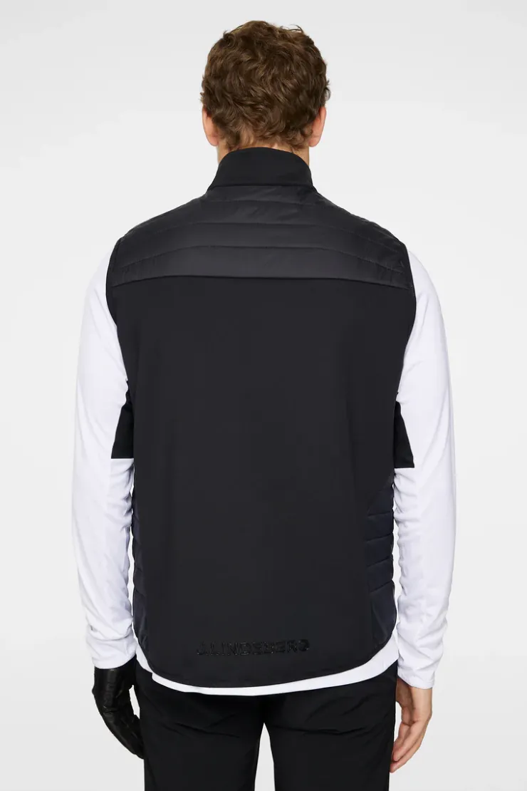 Golf|Ski<J.Lindeberg Holden Quilt Hybrid Vest Black