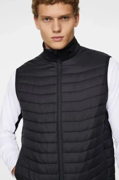 Golf|Ski<J.Lindeberg Holden Quilt Hybrid Vest Black